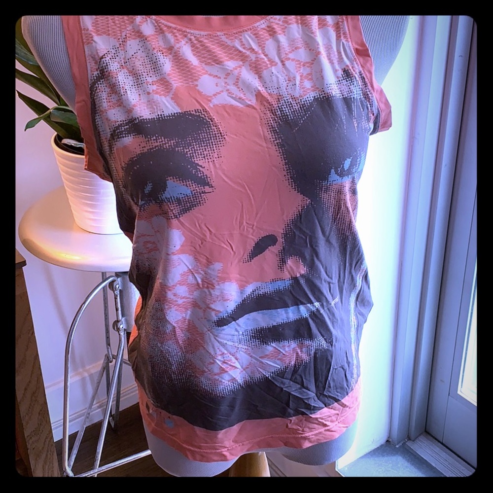Vintage Diesel Graphic Tank Top – Pop Art Face Print – Made in Italy – Size L